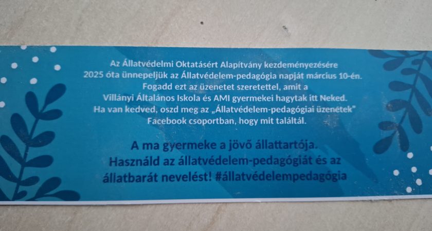 Állatvédelem- pedagógia napja